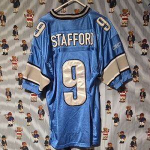 Matthew Stafford #9 Detroit Lions Jersey Size 50 Onfield Reebok Stitched Blue